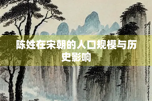 陈姓在宋朝的人口规模与历史影响