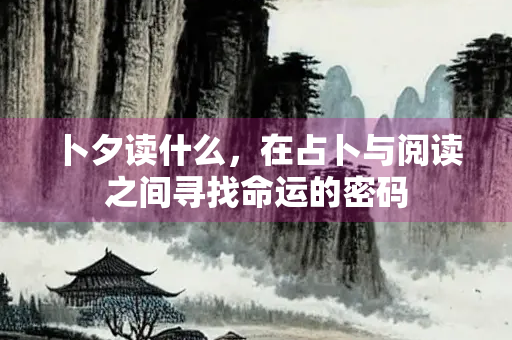 卜夕读什么，在占卜与阅读之间寻找命运的密码