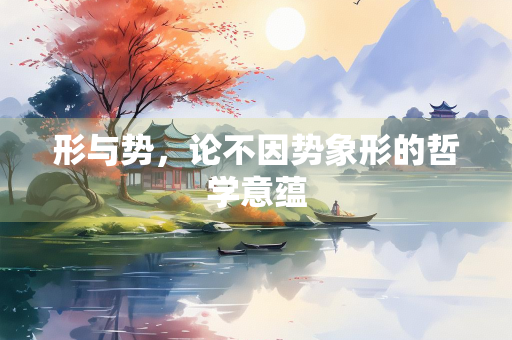 形与势，论不因势象形的哲学意蕴