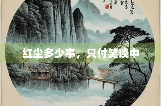 红尘多少事，只付笑谈中