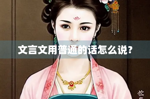 文言文用普通的话怎么说？