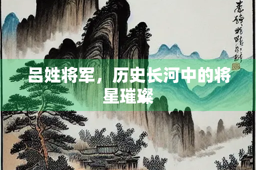 吕姓将军，历史长河中的将星璀璨