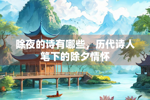 除夜的诗有哪些，历代诗人笔下的除夕情怀
