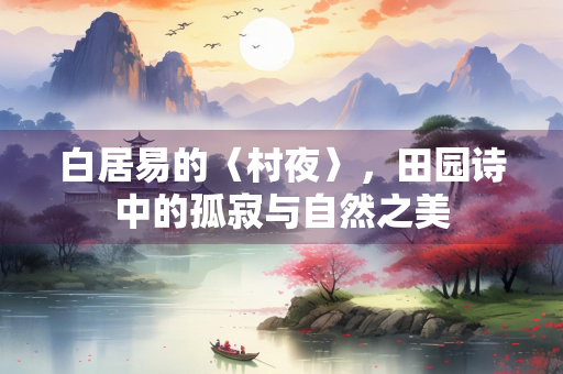 白居易的〈村夜〉，田园诗中的孤寂与自然之美