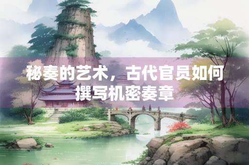 秘奏的艺术，古代官员如何撰写机密奏章
