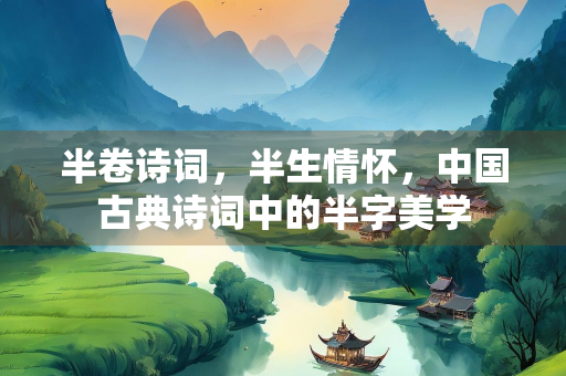 半卷诗词，半生情怀，中国古典诗词中的半字美学