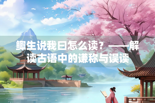鲰生说我曰怎么读？——解读古语中的谦称与误读