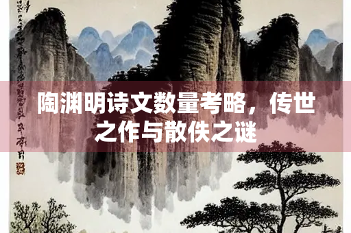 陶渊明诗文数量考略，传世之作与散佚之谜