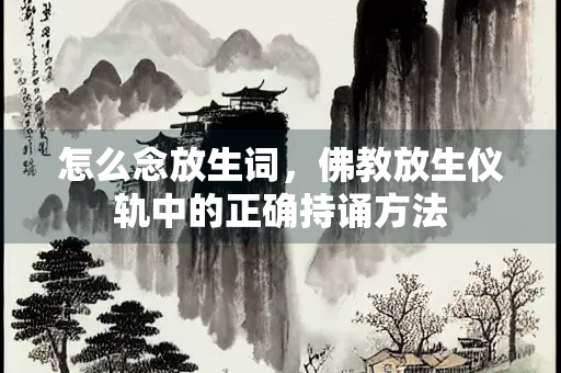怎么念放生词，佛教放生仪轨中的正确持诵方法