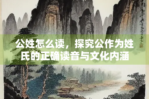 公姓怎么读，探究公作为姓氏的正确读音与文化内涵