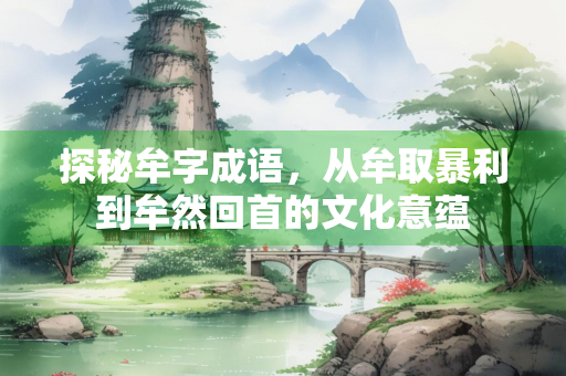 探秘牟字成语，从牟取暴利到牟然回首的文化意蕴