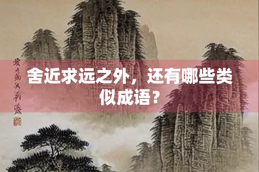 舍近求远之外，还有哪些类似成语？