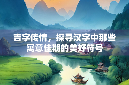 吉字传情，探寻汉字中那些寓意佳期的美好符号