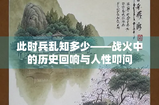 此时兵乱知多少——战火中的历史回响与人性叩问