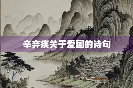 辛弃疾关于爱国的诗句