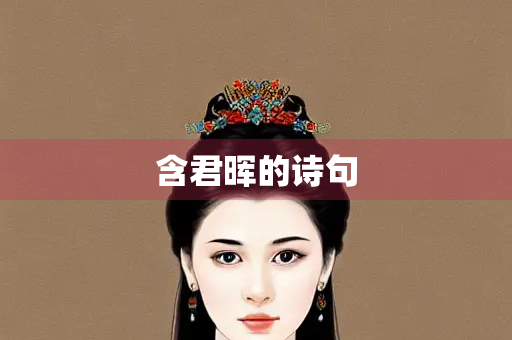 含君晖的诗句