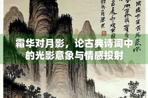 霜华对月影，论古典诗词中的光影意象与情感投射