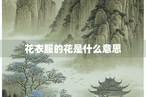 花衣服的花是什么意思