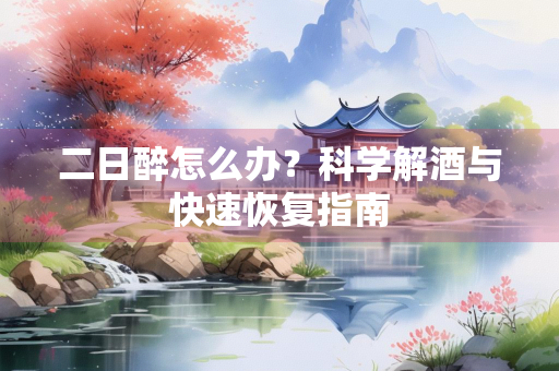 二日醉怎么办？科学解酒与快速恢复指南