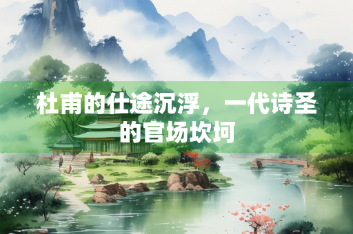 杜甫的仕途沉浮，一代诗圣的官场坎坷