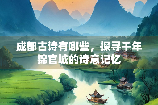 成都古诗有哪些，探寻千年锦官城的诗意记忆