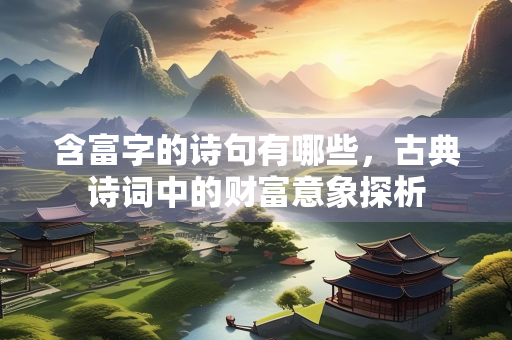含富字的诗句有哪些，古典诗词中的财富意象探析