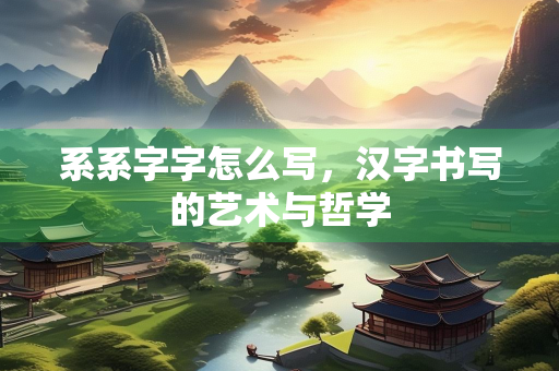 系系字字怎么写，汉字书写的艺术与哲学
