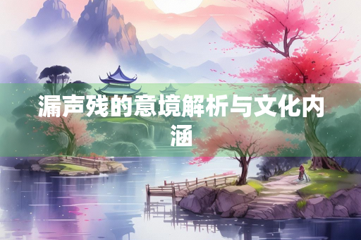 漏声残的意境解析与文化内涵
