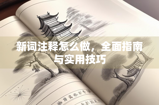 新词注释怎么做，全面指南与实用技巧