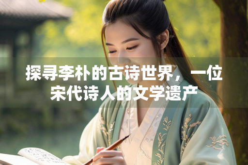 探寻李朴的古诗世界，一位宋代诗人的文学遗产
