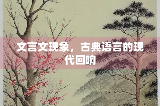 文言文现象，古典语言的现代回响