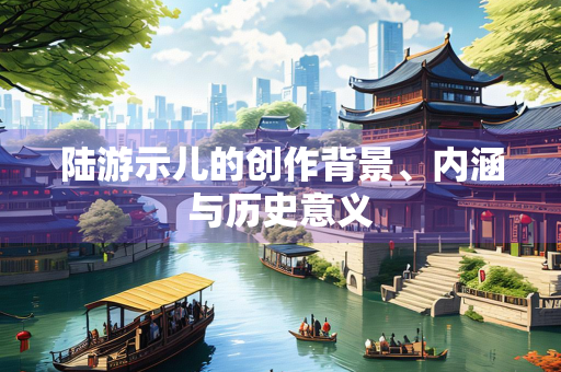 陆游示儿的创作背景、内涵与历史意义