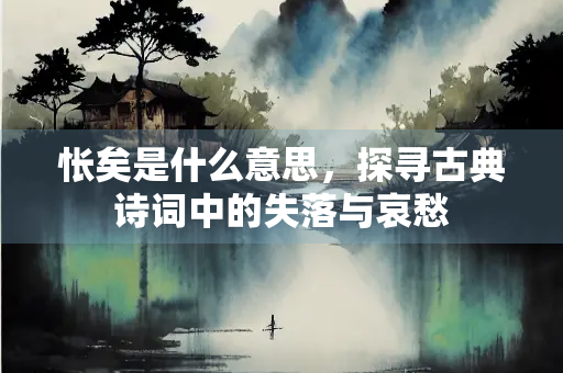 怅矣是什么意思，探寻古典诗词中的失落与哀愁