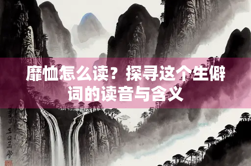 靡恤怎么读？探寻这个生僻词的读音与含义