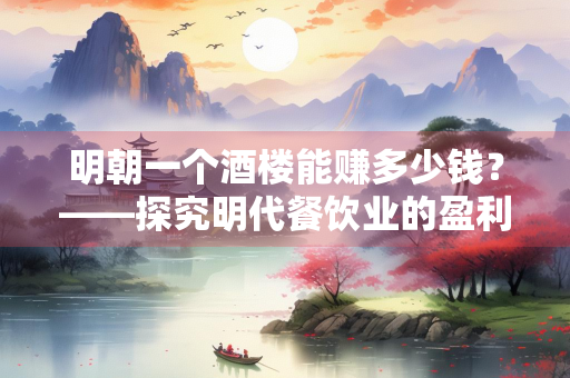 明朝一个酒楼能赚多少钱？——探究明代餐饮业的盈利模式与经济影响