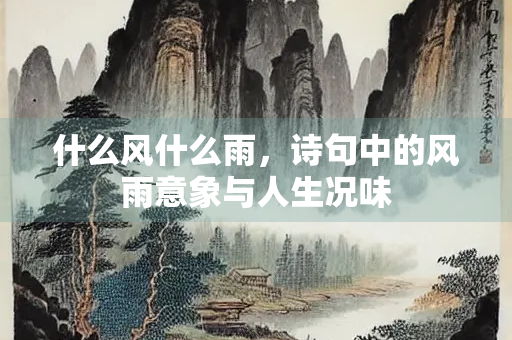 什么风什么雨，诗句中的风雨意象与人生况味