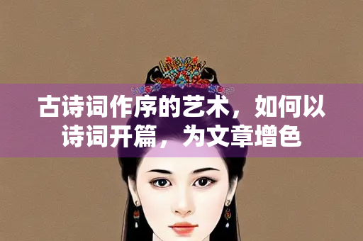 古诗词作序的艺术，如何以诗词开篇，为文章增色