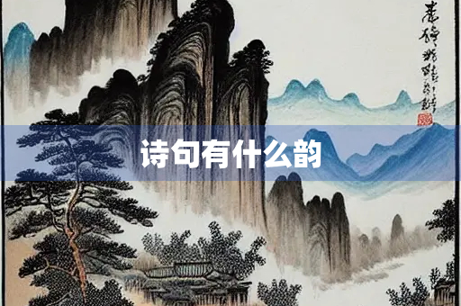 诗句有什么韵