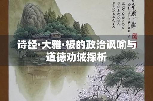诗经·大雅·板的政治讽喻与道德劝诫探析