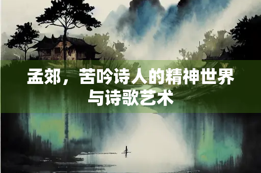 孟郊，苦吟诗人的精神世界与诗歌艺术