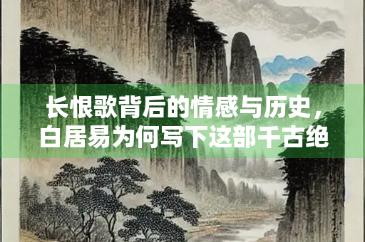 长恨歌背后的情感与历史，白居易为何写下这部千古绝唱？