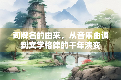 词牌名的由来，从音乐曲调到文学格律的千年演变