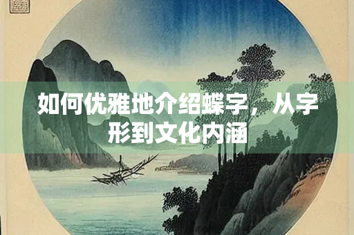 如何优雅地介绍蝶字，从字形到文化内涵