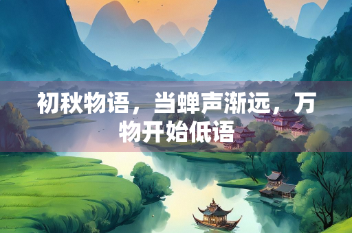 初秋物语，当蝉声渐远，万物开始低语