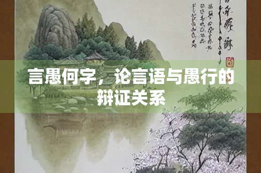 言愚何字，论言语与愚行的辩证关系