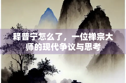 释普宁怎么了，一位禅宗大师的现代争议与思考