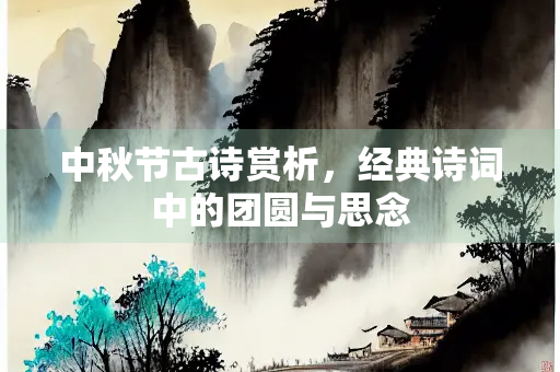 中秋节古诗赏析，经典诗词中的团圆与思念