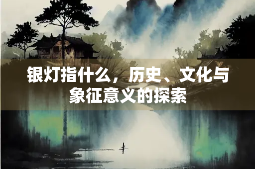 银灯指什么，历史、文化与象征意义的探索