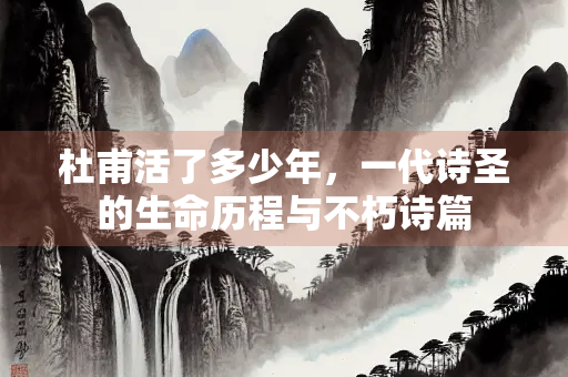 杜甫活了多少年，一代诗圣的生命历程与不朽诗篇