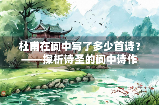 杜甫在阆中写了多少首诗？——探析诗圣的阆中诗作
